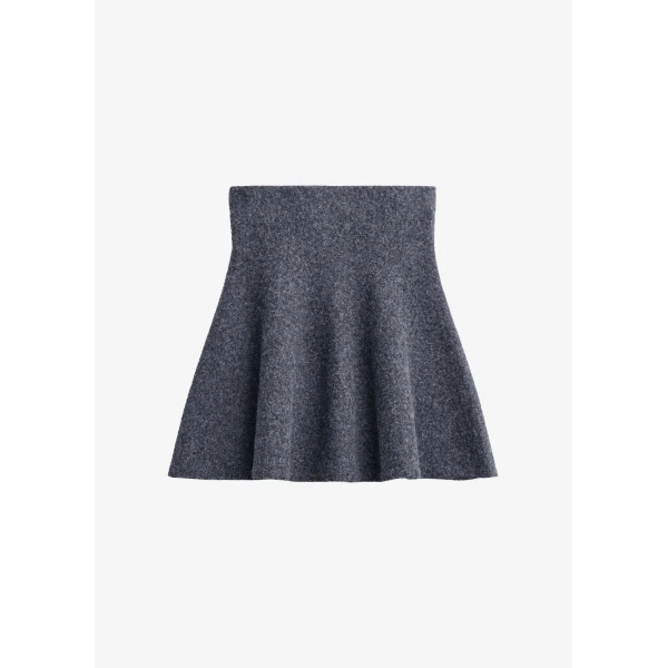 The Frankie Shop Dienne Knit Mini Skirt – Grey, view 9
