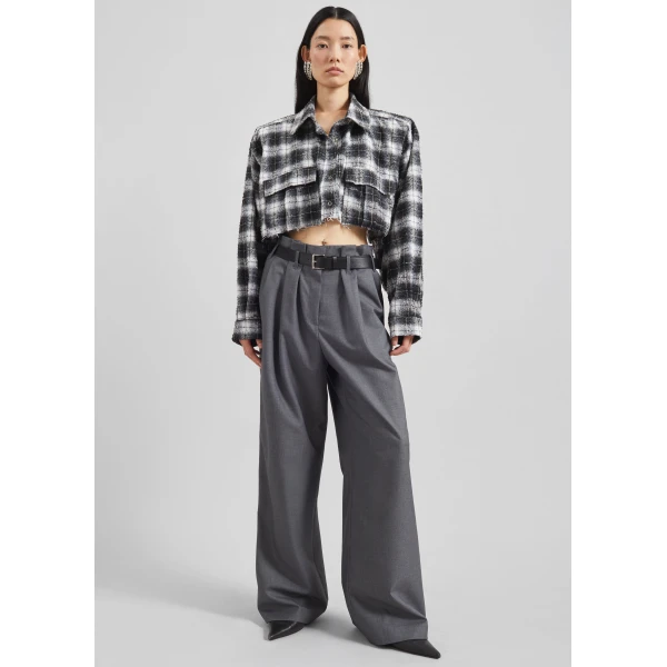 The Frankie Shop Dulverton Pleated Trousers – Grey, view 2