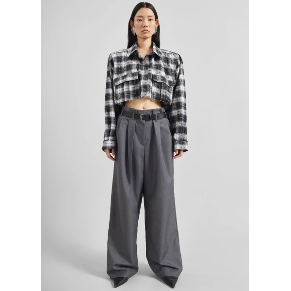 The Frankie Shop Dulverton Pleated Trousers – Grey, view 7