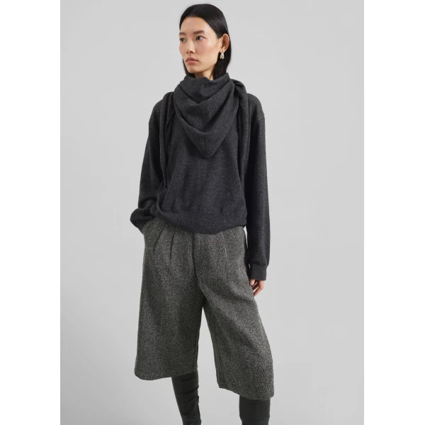 The Frankie Shop Dunley Bermuda Shorts – Charcoal Melange, view 7