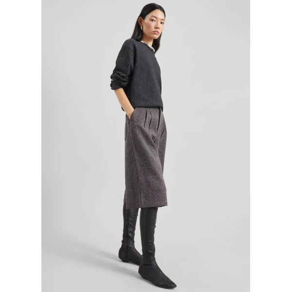The Frankie Shop Dunley Bermuda Shorts – Charcoal Melange, view 8