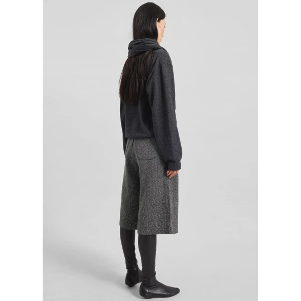 The Frankie Shop Dunley Bermuda Shorts – Charcoal Melange, view 9