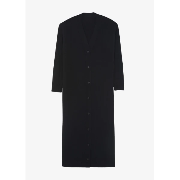 The Frankie Shop Emi Long Knit Cardigan – Black, view 9