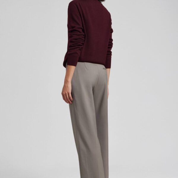The Frankie Shop Eve Thin Turtleneck Sweater - Burgundy - Oversized Minimalist Knitwear in Red - Shop at Coveti