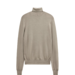 The Frankie Shop Eve Thin Turtleneck Sweater - Taupe - Oversized Minimalist Knitwear in Brown - Shop at Coveti