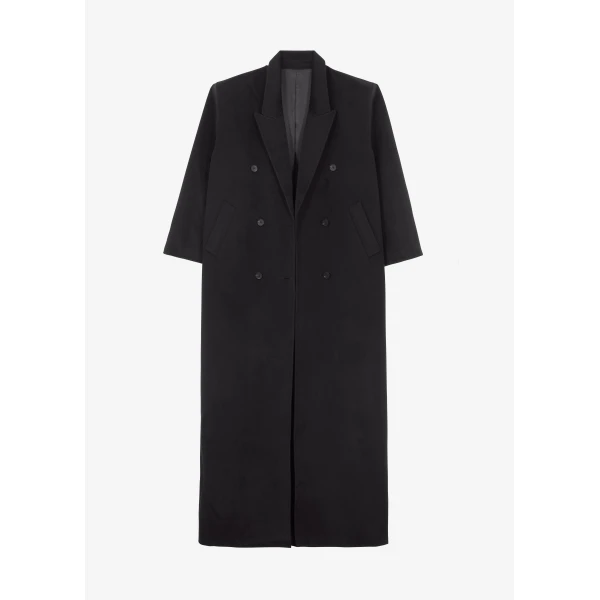 The Frankie Shop Gaia Double Breasted Coat – Black, view 6