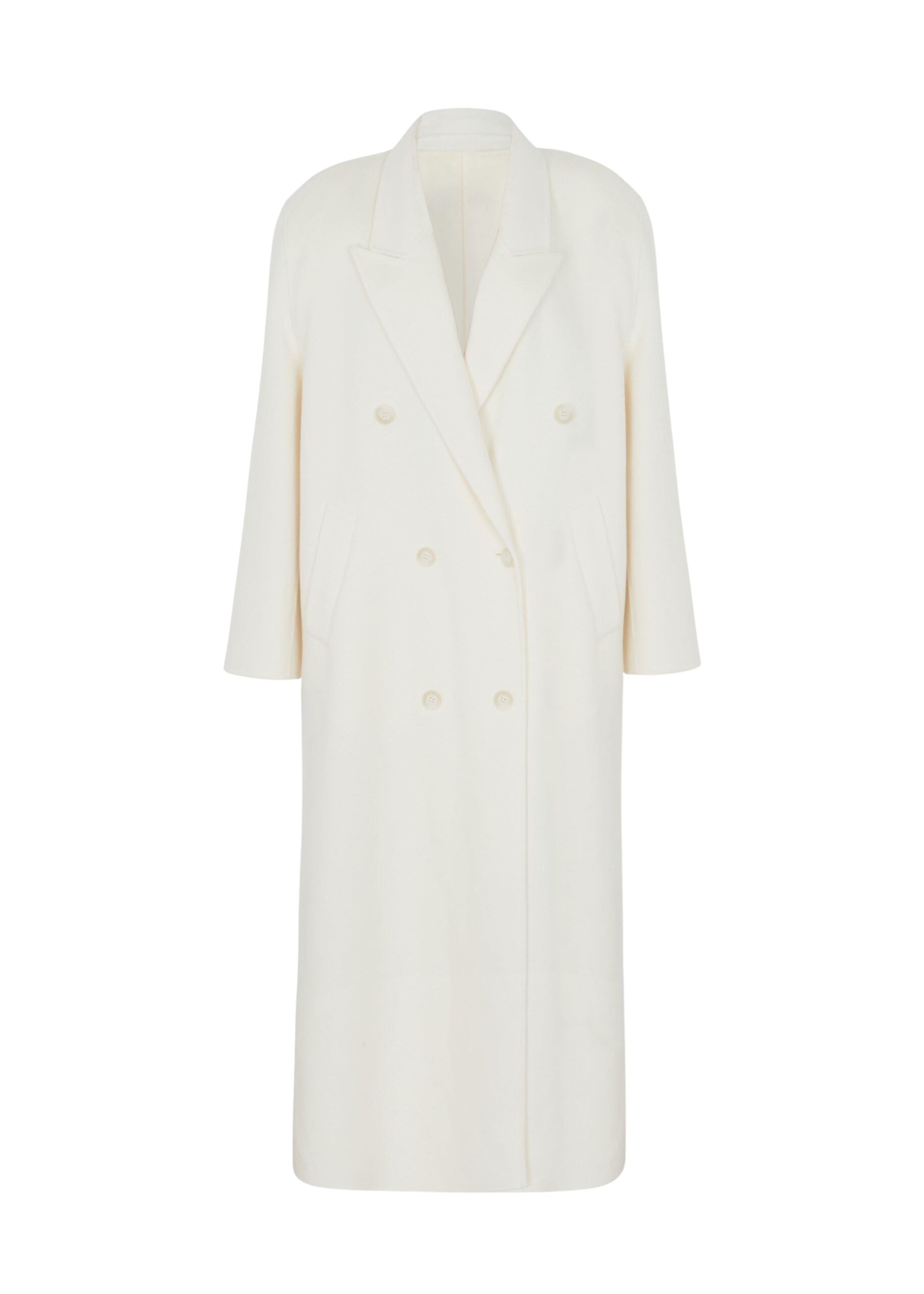 The Frankie Shop Gaia Double Breasted Coat – Ivory