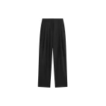 The Frankie Shop Gelso Pleated Twill Trousers - Black - Oversized Minimalist Pants in Black - Shop at Coveti