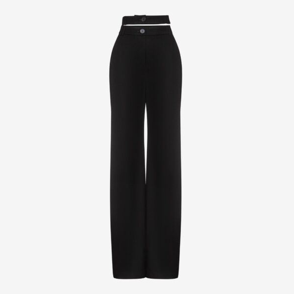 The Frankie Shop Gudu Trousers #03 - Black - Oversized Minimalist Pants in Black - Shop at Coveti