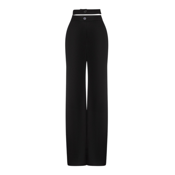 The Frankie Shop Gudu Trousers #03 - Black - Oversized Minimalist Pants in Black - Shop at Coveti
