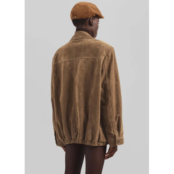 The Frankie Shop Hester Faux Suede Jacket – Camel, view 9