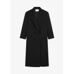 The Frankie Shop Jane Long Coat - Black - Oversized Minimalist Coats in Black - Shop at Coveti