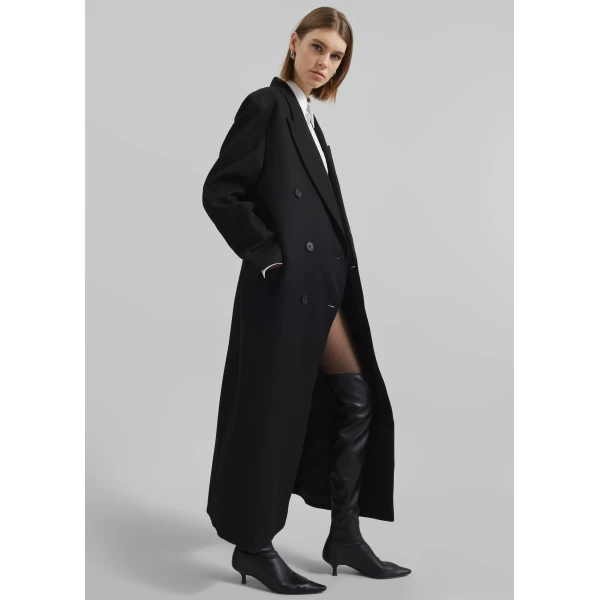 The Frankie Shop Jane Long Coat – Black, view 4