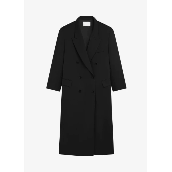 The Frankie Shop Jane Long Coat – Black, view 8