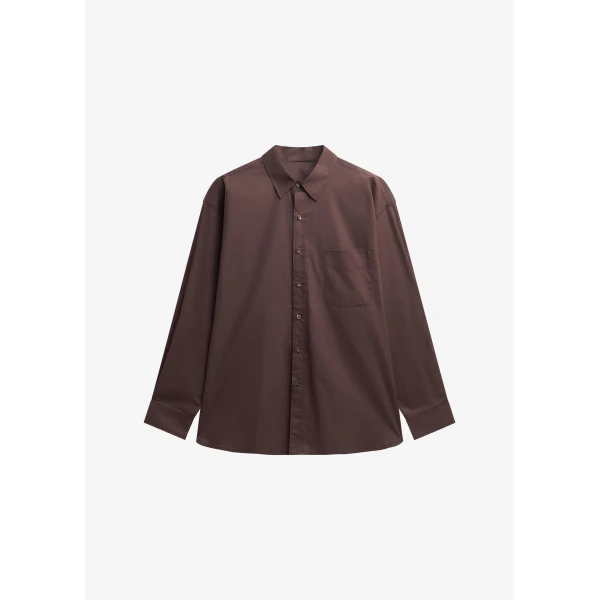 The Frankie Shop Jorhat Shirt – Dark Brown, view 7