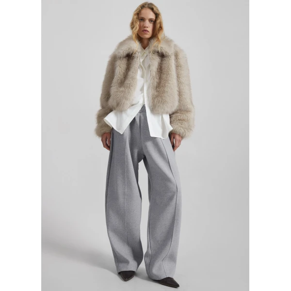 The Frankie Shop Keane Tapered Sweatpants – Grey, view 2