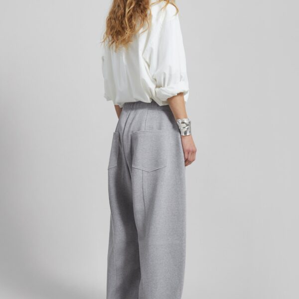 The Frankie Shop Keane Tapered Sweatpants - Grey - Oversized Minimalist Pants in Grey - Shop at Coveti