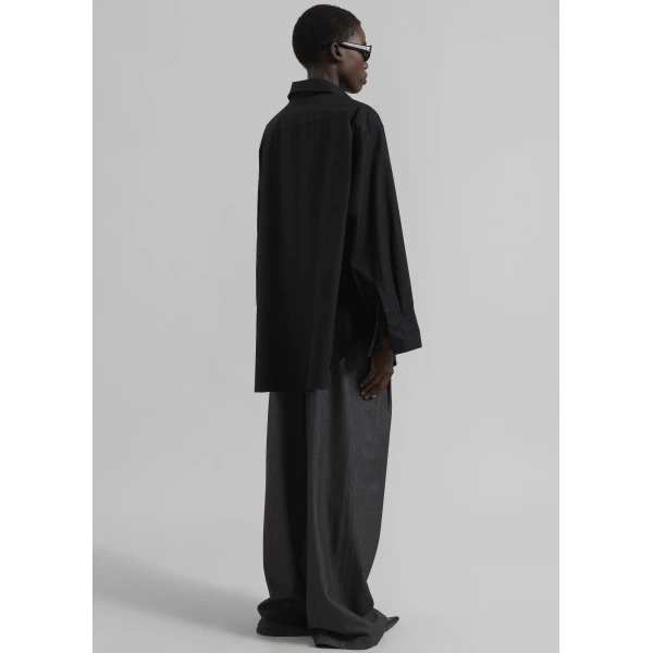 The Frankie Shop Kent Button Up Shirt – Black, view 7
