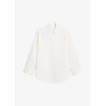 The Frankie Shop Kent Button Up Shirt - White - Oversized Minimalist Tops in White - Shop at Coveti
