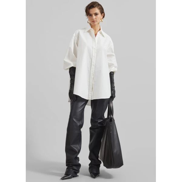 The Frankie Shop Kent Button Up Shirt – White, view 5