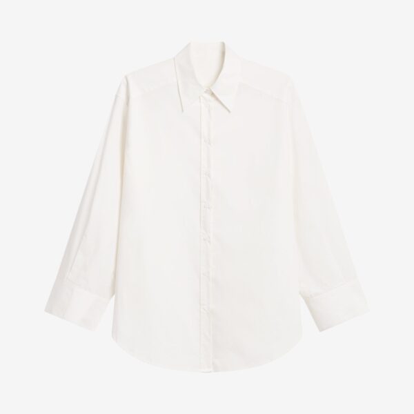 The Frankie Shop Kent Button Up Shirt - White - Oversized Minimalist Tops in White - Shop at Coveti