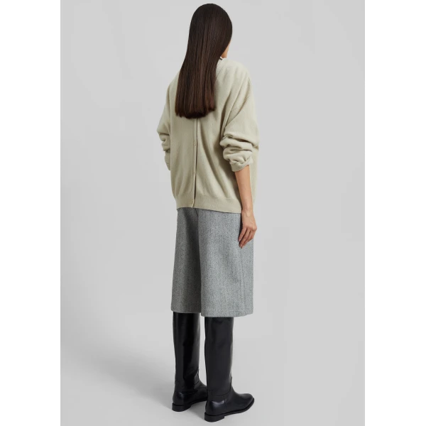 The Frankie Shop Lachen Double-Sided Wool Cardigan – Light Beige, view 7