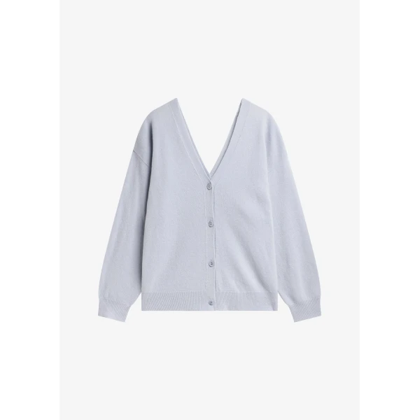 The Frankie Shop Lachen Double-Sided Wool Cardigan – Powder Blue, view 6