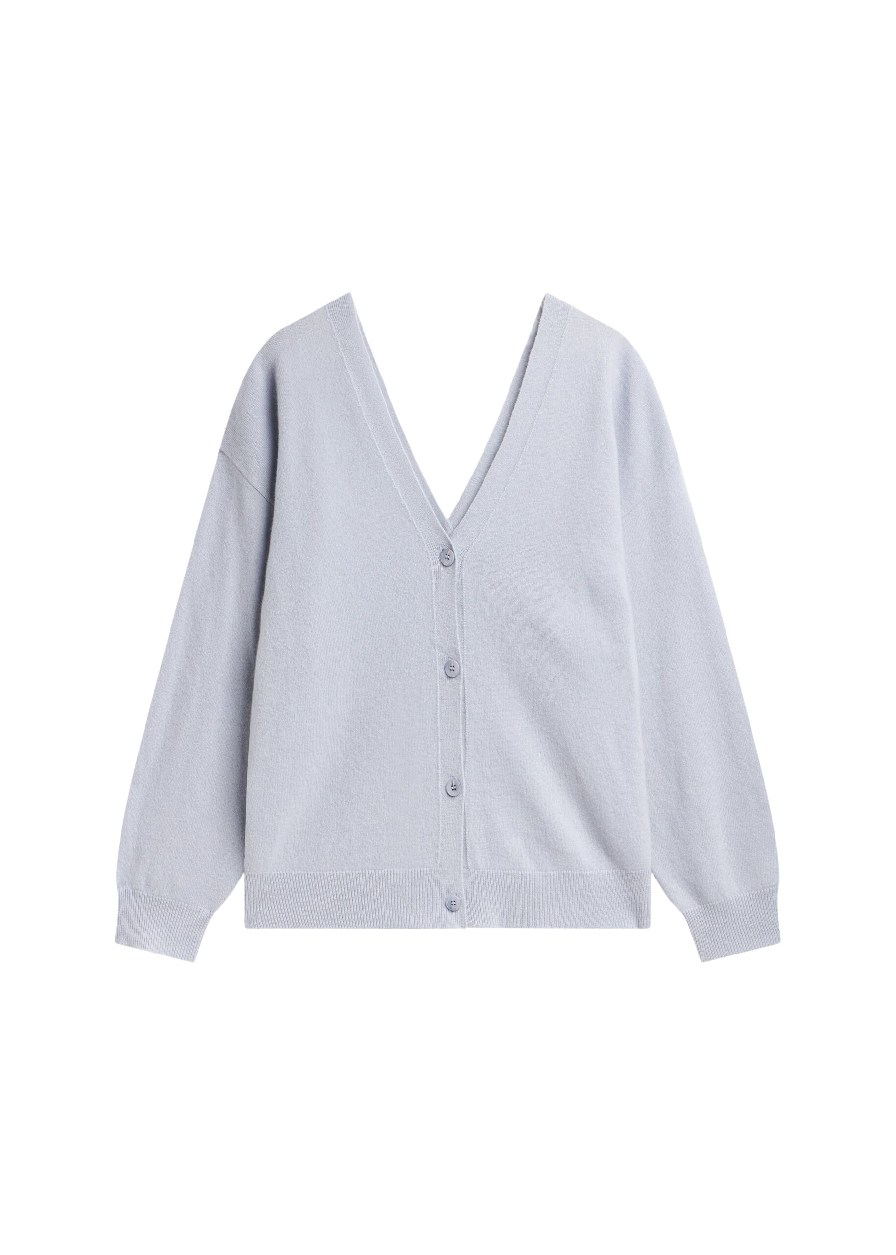 The Frankie Shop Lachen Double-Sided Wool Cardigan - Powder Blue - Oversized Minimalist Knitwear in Blue - Shop at Coveti