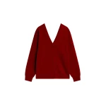 The Frankie Shop Lachen Double-Sided Wool Cardigan - Red - Oversized Minimalist Knitwear in Red - Shop at Coveti