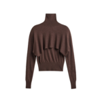 The Frankie Shop Lausanne Cashmere Detachable Layered Knit Set - Brown - Oversized Minimalist Knitwear in Brown - Shop at Coveti