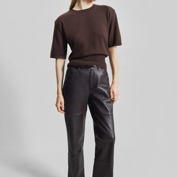 The Frankie Shop Lausanne Cashmere Detachable Layered Knit Set - Brown - Oversized Minimalist Knitwear in Brown - Shop at Coveti
