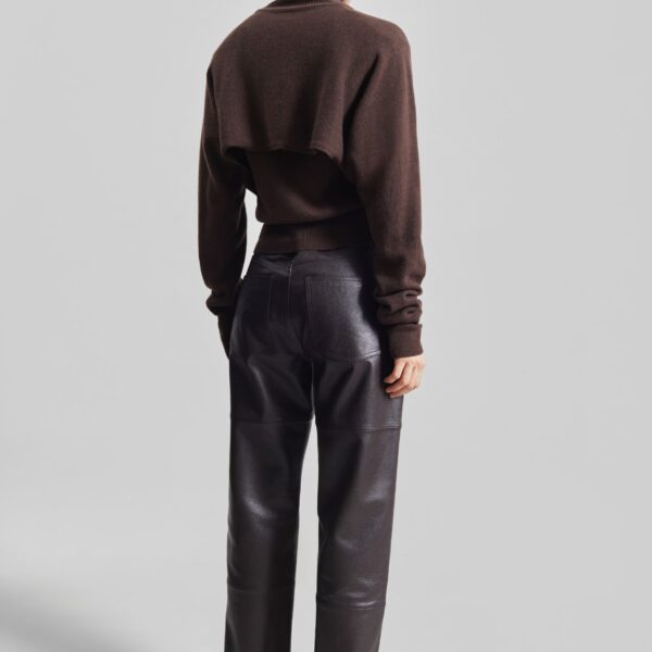 The Frankie Shop Lausanne Cashmere Detachable Layered Knit Set - Brown - Oversized Minimalist Knitwear in Brown - Shop at Coveti