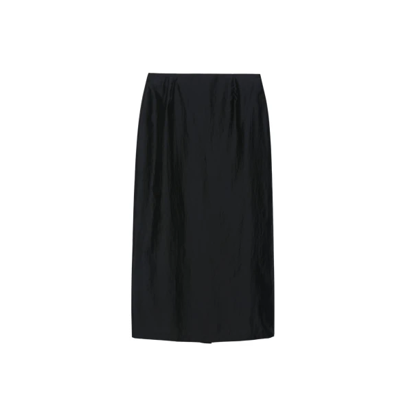 The Frankie Shop Lenore Semi Sheer Midi Skirt - Black - Oversized Minimalist Skirts in Black - Shop at Coveti