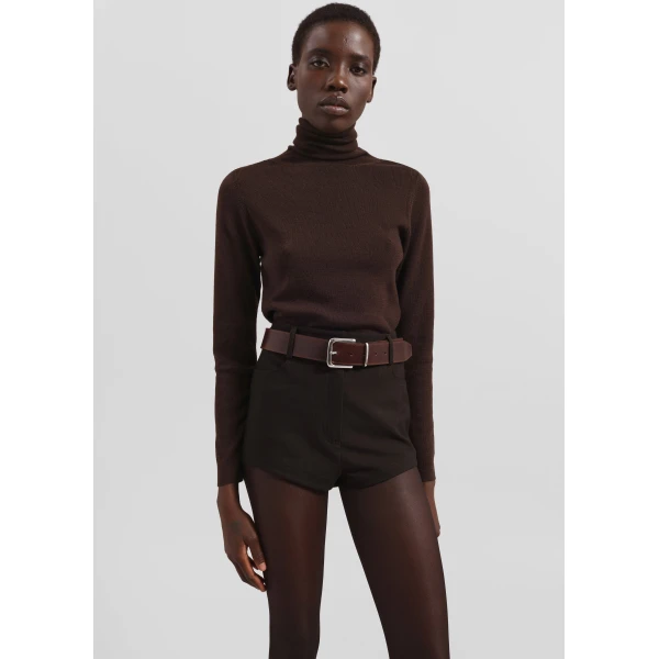The Frankie Shop Loen Hot Pants – Brown, view 2