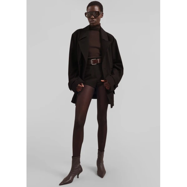 The Frankie Shop Loen Hot Pants – Brown, view 4