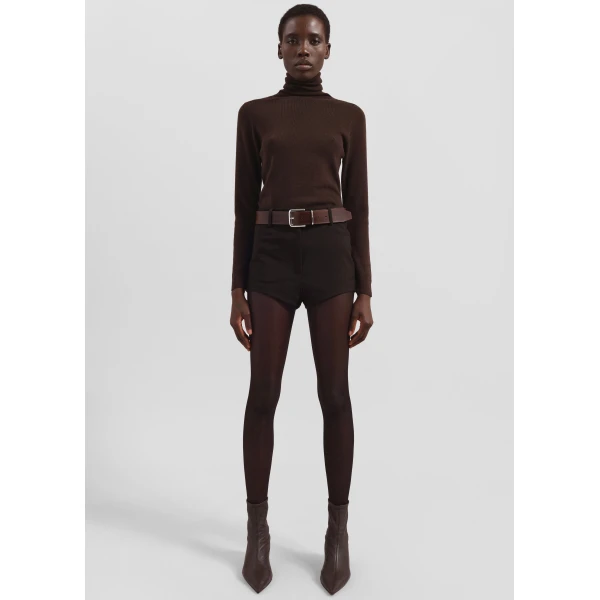 The Frankie Shop Loen Hot Pants – Brown, view 6