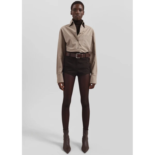 The Frankie Shop Loen Hot Pants – Brown, view 8