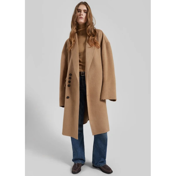The Frankie Shop Lohit Wool Coat – Camel, view 7
