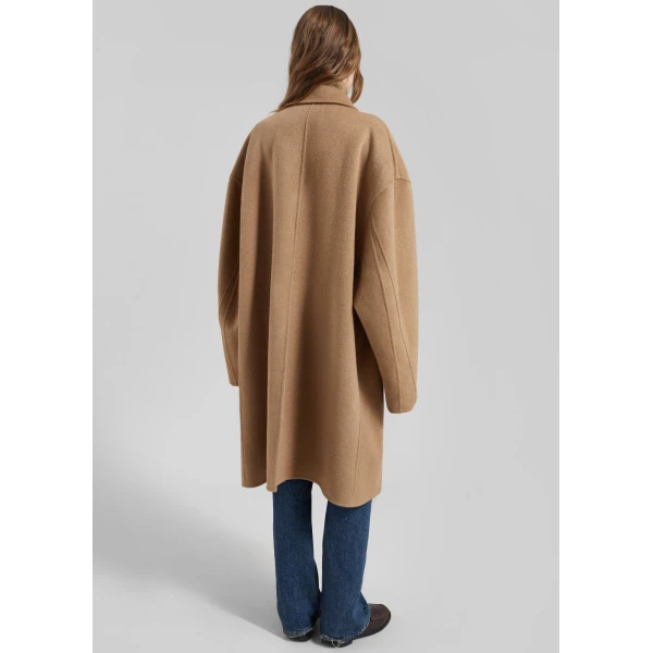 The Frankie Shop Lohit Wool Coat – Camel, view 8