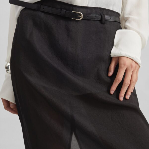 The Frankie Shop Lolai Sheer Lace Skirt - Black - Oversized Minimalist Skirts in Black - Shop at Coveti