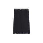 The Frankie Shop Lolai Sheer Lace Skirt - Black - Oversized Minimalist Skirts in Black - Shop at Coveti