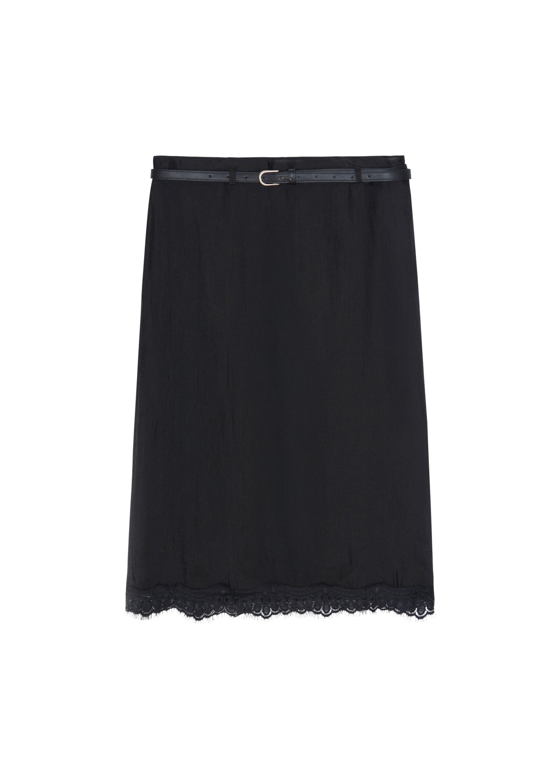 The Frankie Shop Lolai Sheer Lace Skirt – Black