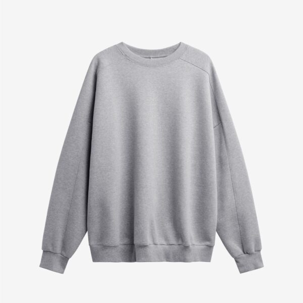 The Frankie Shop Lonay Balloon Sleeve Sweatshirt - Grey - Oversized Minimalist Tops in Grey - Shop at Coveti