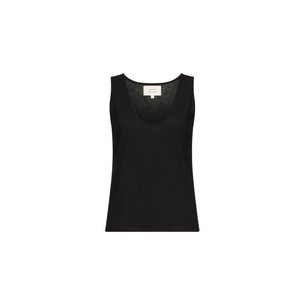 The Frankie Shop Loulou De Saison Albia Lds Tank Top - Black - Oversized Minimalist Tops in Black - Shop at Coveti