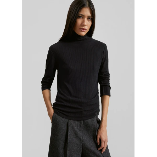 The Frankie Shop Loulou De Saison Gallinara Lds Second Skin Jersey Sweater – Black, view 4