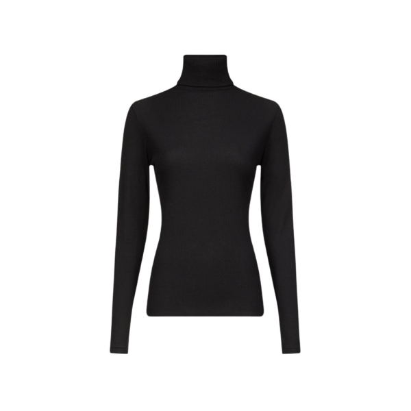 The Frankie Shop Loulou De Saison Gallinara Lds Second Skin Jersey Sweater - Black - Oversized Minimalist Knitwear in Black - Shop at Coveti