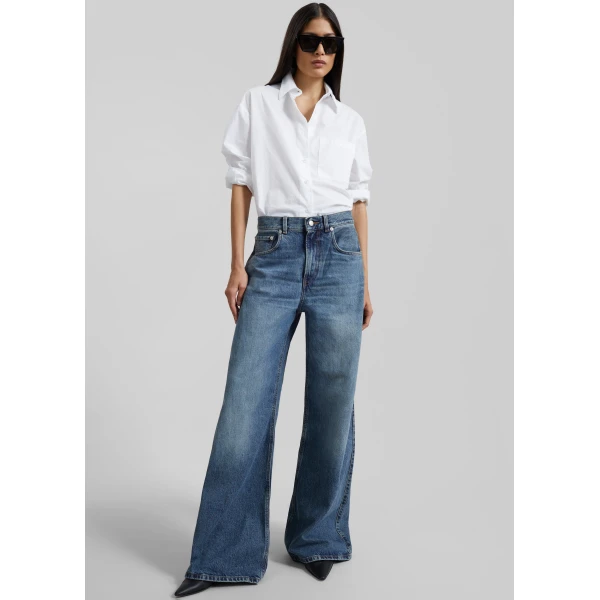 The Frankie Shop Lui Organic Cotton Shirt – White, view 3