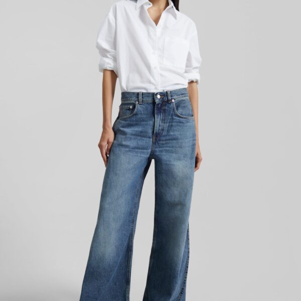 The Frankie Shop Lui Organic Cotton Shirt - White - Oversized Minimalist Tops in White - Shop at Coveti