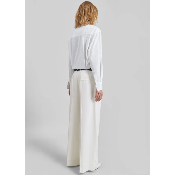 The Frankie Shop Lui Organic Cotton Shirt – White, view 9