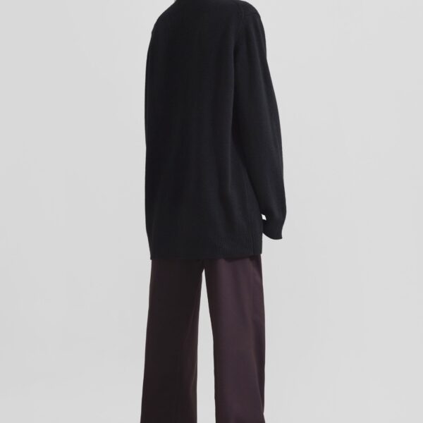 The Frankie Shop Maxime Knit Sweater Dress - Black - Oversized Minimalist Dresses in Black - Shop at Coveti